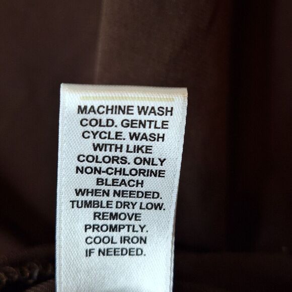 Cato Woman Size 22/24W Tunic Top Brown Crochet Back Neckline Relaxed Stretch - Picture 11 of 11